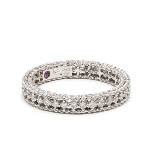anillo Symphony en oro blanco de 18kt con diamantes